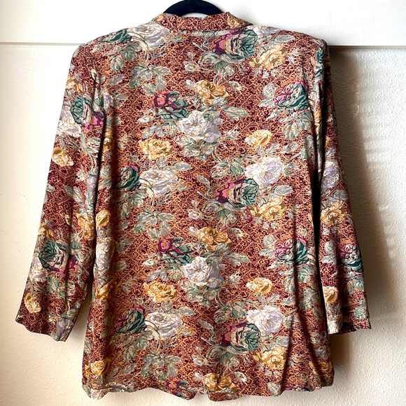 Vintage Sharon Anthony 100% rayon floral button blazer - Picture 6 of 6